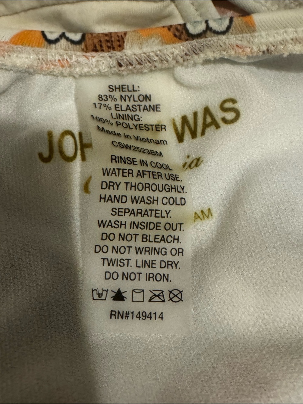 Johnny Was Women’s One Piece Swimwear Size Xlg - Picture 6 of 6